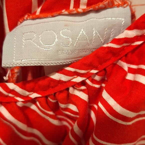 Vintage Rosani San Francisco Stripped Red Midi Dress - Picture 4 of 5